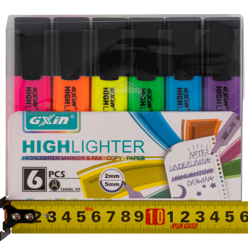 Текстовыделитель Gxin Highlighter G-342, набор 6 неон-цветов, 2-5 мм, 6 шт./уп.