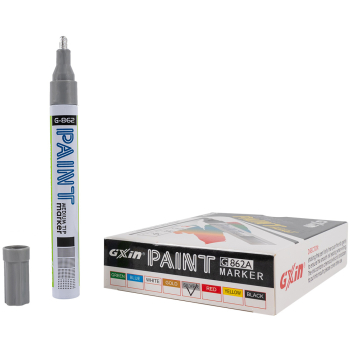 Маркер-краска перманентный Gxin G-862A, серебряный, 4 мм, 1 шт.