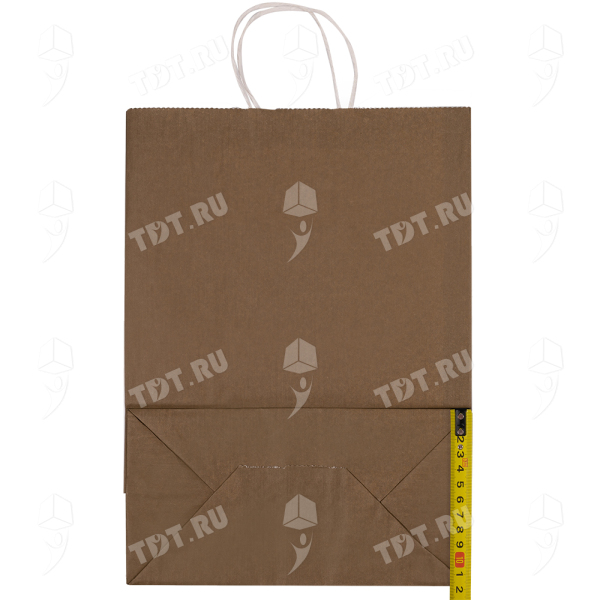 Крафт пакет с крученой ручкой «Капучино», 80 г/м², 25*11*32 см