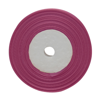 Атласная лента, брусничная, 15мм*23м