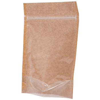 Крафт дой-пак с zip lock и окошком, 15*17+4 см, 100 шт. Крафт дой-пак с zip lock и окошком, 15*17+4 см, 100 шт.