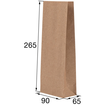 Крафт пакет без ручек, 70 г/м², 9*6.5*26.5 см Крафт пакет без ручек, 70 г/м², 9*6.5*26.5 см