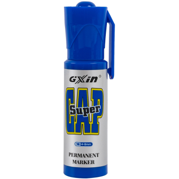 Маркер перманентный Gxin «Super cap» G-185, синий, 4-8 мм, 1 шт.