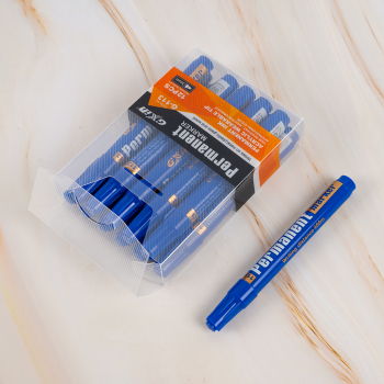 Маркер перманентный Gxin G-113, синий, 3 мм, 12 шт./уп.