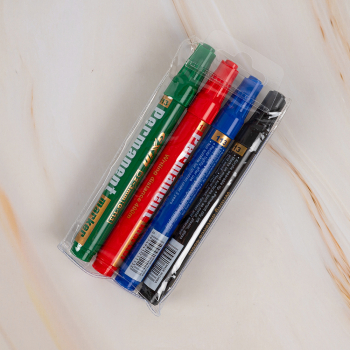 Маркер перманентный Gxin G-113-4, набор 4 цвета, 3 мм, 4 шт./уп.