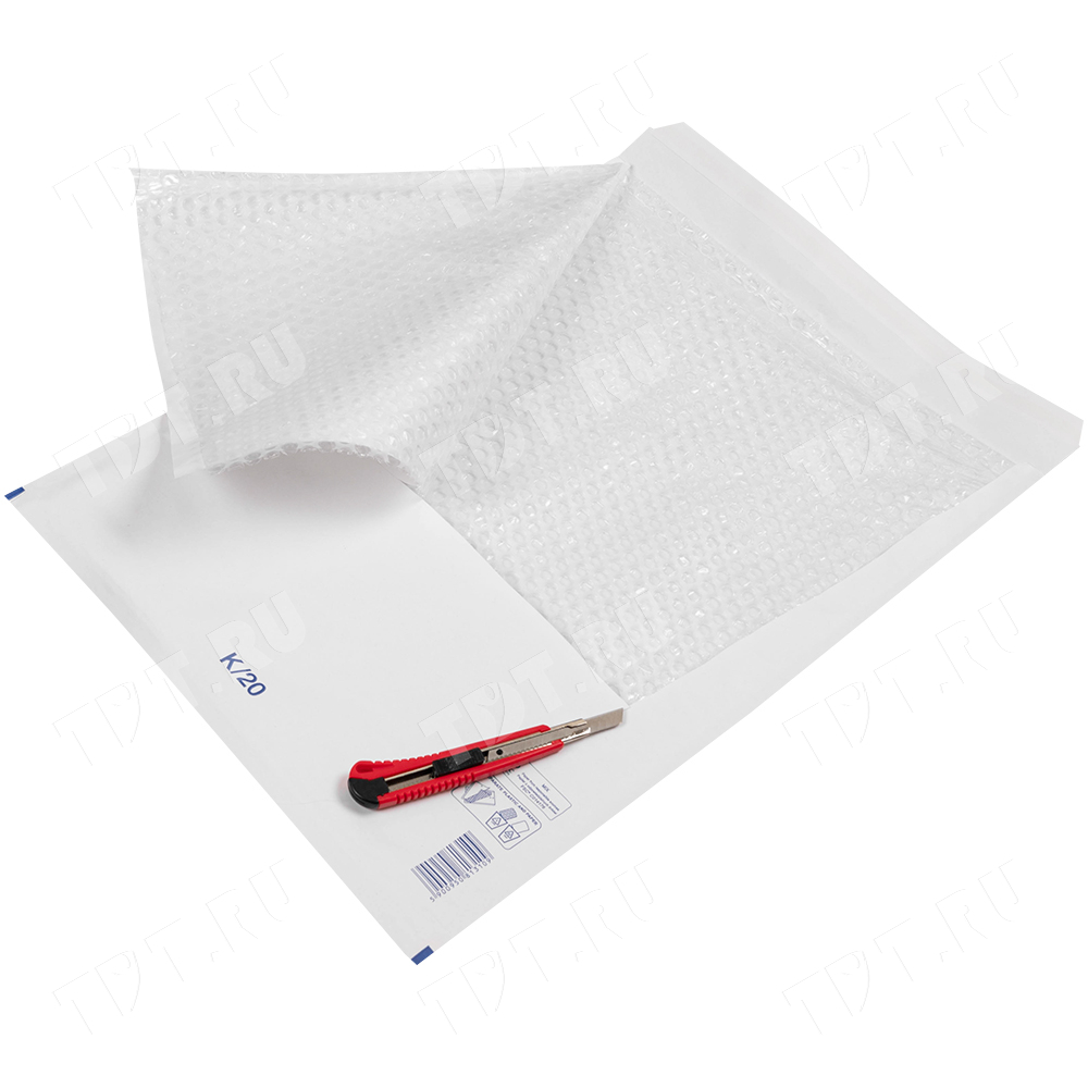 Белый крафт пакет с прослойкой, 37*48 см, K-20 (K/7)