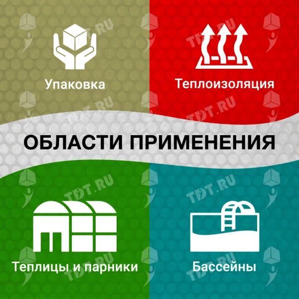 Воздушно пузырьковая пленка, 100*2.7 м «Стандарт», 40 г/м², двухслойная