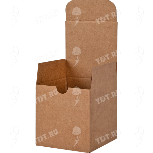 Самосборный картонный короб №240, бурый, складное дно, 110*110*110 мм, Т-22 Е